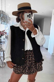 Gilet moumoute noir