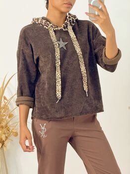 Sweat en velours choco