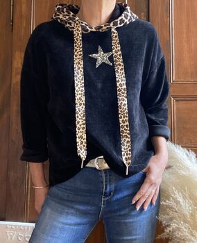 Sweat en velours noir