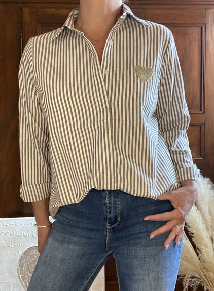 Chemise Cœur choco