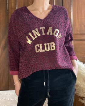 Sweat Vintage bordeaux