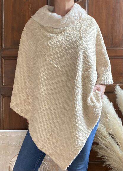 Poncho Sarah beige