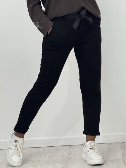 Pantalon ruban noir