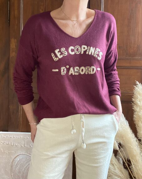 Pull Les copines bordeaux