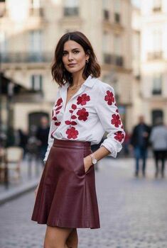 Chemise Nina bordeaux