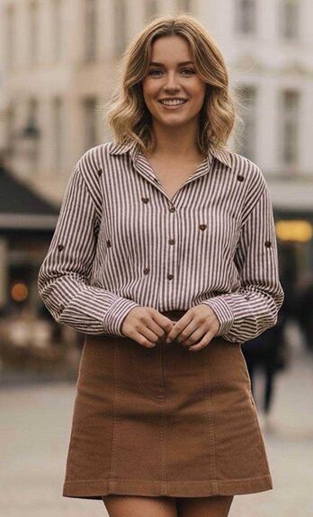 Chemise Coeurs choco