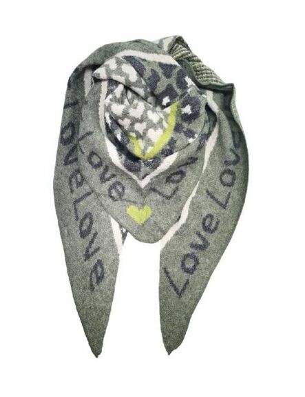 Écharpe Love kaki