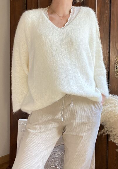 Pull Alma blanc