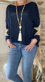 Pull Étoiles marine