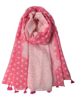 Foulard à pois rose