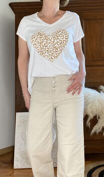 Tee-shirt coeur camel