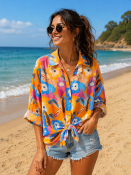Chemise Lola orange