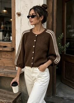 Gilet Lyna choco/beige