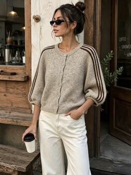 Gilet Lyna beige/choco
