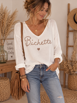 Pull fin Bichette écru