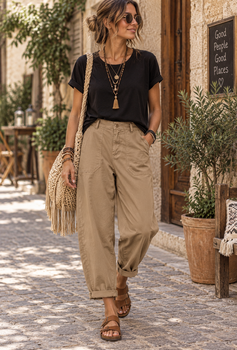 Pantalon ballon taupe