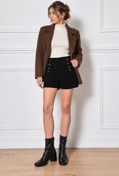 Short velours noir
