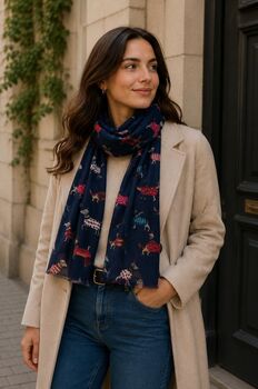 Foulard Dog bleu