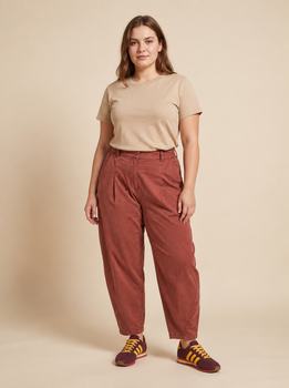 Pantalon ballon grande taille rouille