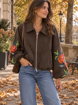 Blouson Flora choco