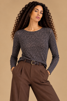 Sous pull léopard violet