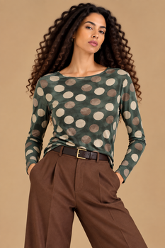 Sous pull Pois vert