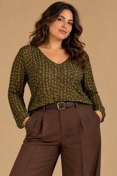 Sous pull Pois large choco
