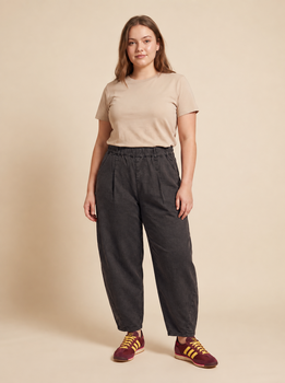 Pantalon ballon grande taille choco