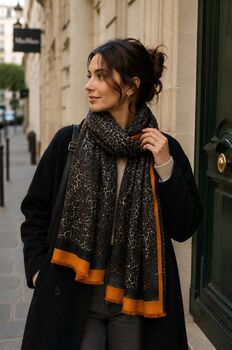 Foulard léopard orange