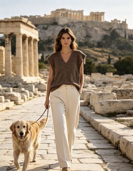 Pull sans manches choco