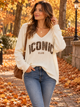 Pull bohème camel