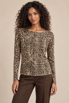 Sous pull léopard beige