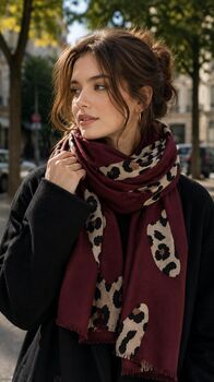 Foulard Coeurs bordeaux
