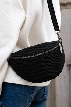 Sac banane velours noir