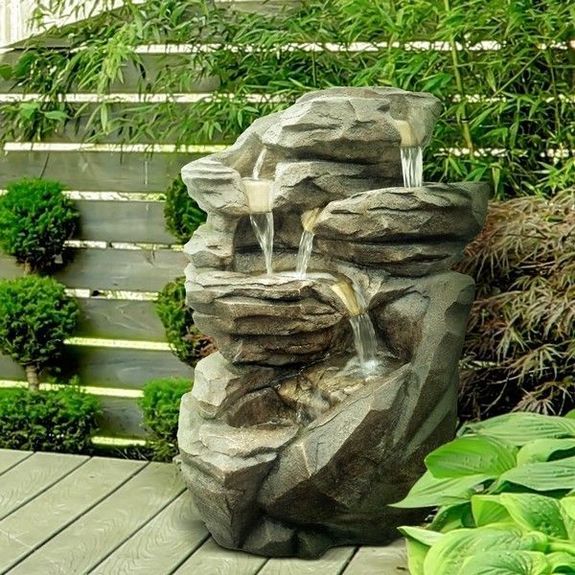 Petite Fontaine D'intérieure En Résine Avec LED Bouddha Theravada Petite Fontaine D'intérieure En Résine Avec LED Bouddha Theravada