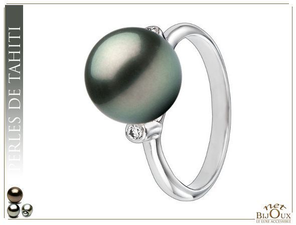 Bague Argent 925 perle de Tahiti REF:BG-ROMANTIQUE-AG-TH