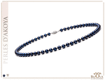 Collier de perles de culture noires d'Akoya - REF: AKN5055