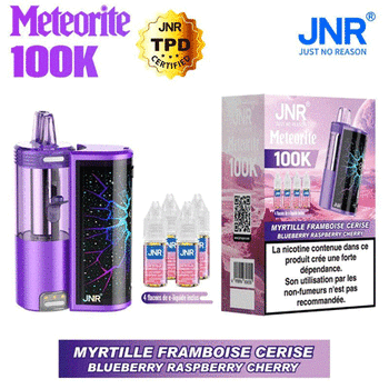 Meteorite 100K + 4 x 10 ml Blueberry Raspberry Cherry - JNR