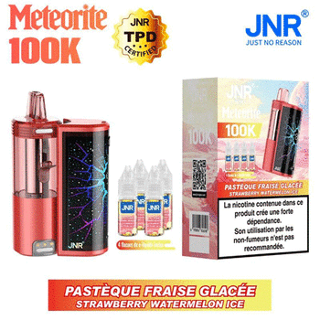 Meteorite 100K + 4 x 10 ml Watermelon Strawberry Ice - JNR