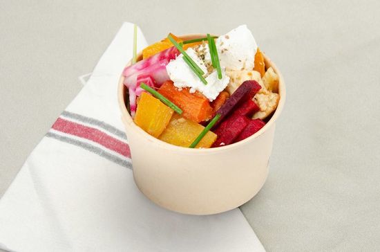 Mini salade Légumes d'hiver rôtis au zaatar & Crème de ricotta