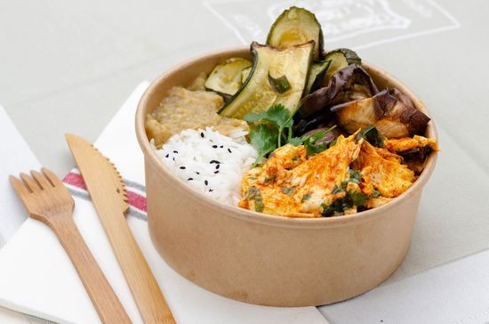 Poulet mariné aux épices tandoori et coriandre fraîche
