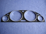 ENTOURAGE DE COMPTEURS CARBONE AVEC CLIPS SILVER OU CHROMES POUR BMW E38,E39 OU X5 E53 (1994/2006)