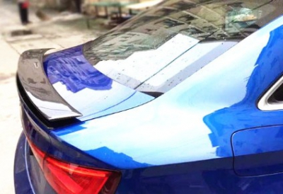 Becquet Aileron Coffre Compatible Avec Audi A3 8V Berline 2013-2020 - Spoiler Noir Sportif - Montage Facile Sans Perçage