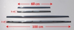 BAGUETTES LATERALES CHROMEES UNIVERSELLES