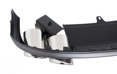 DIFFUSEUR DE PARE CHOC ARRIERE EN ABS AVEC EMBOUTS D'ECHAPPEMENTS LOOK S5 AUDI A5 SPORTBACK STANDARD (2007/10-2011)