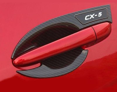 COQUILLES DE POIGNEES DE PORTES CHROMEES OU CARBONE LOOK (AVANT+ARRIERE) MAZDA CX-5 II (2017+)