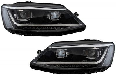 PHARES A LEDS TUBE LIGHT REAL DRL VW JETTA VI V5 STANDARD XENON MATRIX DESIGN (avec vrais feux phares matrix led volkswagen