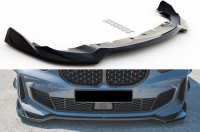 Lame Pare-Chocs Avant Sport Pour BMW Série 1 F40 118i 120i 2019+ - Splitter Avant Noir Brillant