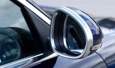 JEU D'ENTOURAGES DE COQUES DE RETROS CHROMES SILVER MAT ALFA ROMEO GIULIA OU STELVIO (2017+)
