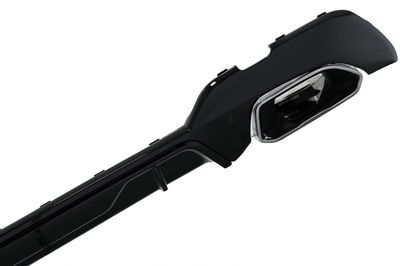 DIFFUSEUR ARRIERE PIANO BLACK BMW SERIE 3 G20/G21 PHASE 1 LOOK M340I AVEC EMBOUTS OBLONGS (2019/06-2022)